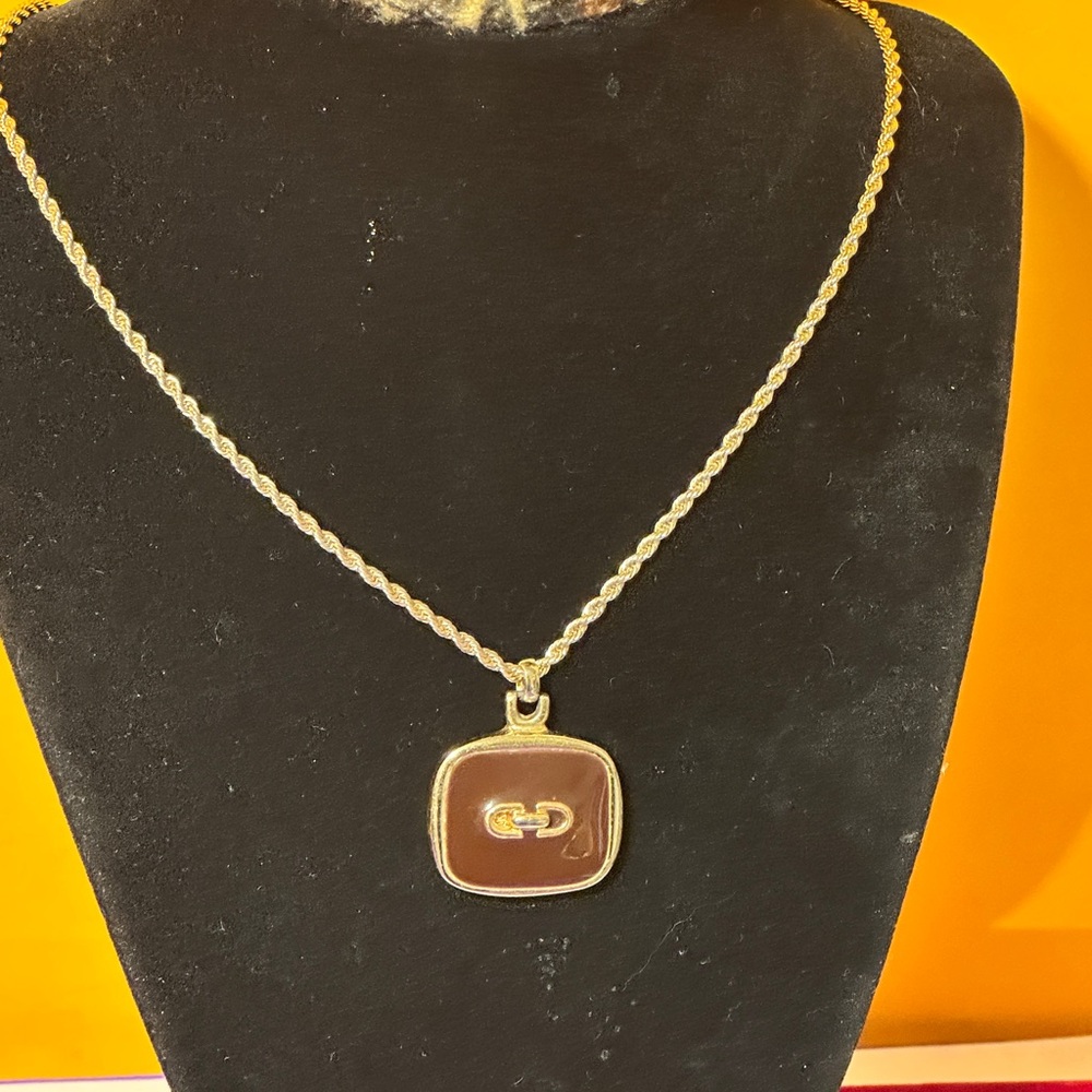 Dior Necklace CD pendant in a beautiful brown pastel - Picture 10 of 14